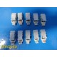 Lot of 10 Philips M2254A ECG NEEDLE to Tab Adapter Clips | White ~ 37472