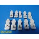 Lot of 10 Philips M2254A ECG NEEDLE to Tab Adapter Clips | White ~ 37472