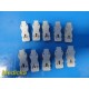 Lot of 10 Philips M2254A ECG NEEDLE to Tab Adapter Clips | White ~ 37472