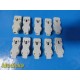 Lot of 10 Philips M2254A ECG NEEDLE to Tab Adapter Clips | White ~ 37472