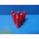 Lot of 6 Drucker Diagnostics Red Tube Carriers ~ 38541