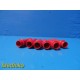 Lot of 6 Drucker Diagnostics Red Tube Carriers ~ 38541