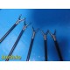 5X JARIT 600-122 Laparoscopic Allis Graspers, 5mm, 36–39cm, Single Action ~37799