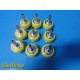 Lot of 9 Yellow Medical Air Quick-Connect Hose Barb Adapters Fitting 38590
