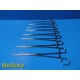 Lot of 8 Codman 30-8090 Rochester-Ochsner Forceps – 10.5” Straight ~ 38498