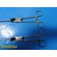 Lot of 2 Laparoscopic Needle Holders - 14.25" | Ratcheted Ring Handle ~ 38999