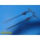 Lot of 2 Laparoscopic Needle Holders - 14.25" | Ratcheted Ring Handle ~ 38999