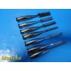 7x Zimmer Richards Jarit Orthopedic Bone Chisels | Straight & Curved | 8" ~38986