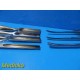 7x Zimmer Richards Jarit Orthopedic Bone Chisels | Straight & Curved | 8" ~38986