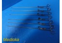 6x Olympus 5mmx300mm Laparoscopic Grasping Forceps w/ Ratcheting Handle ~ 39640