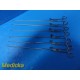 6x Olympus 5mmx300mm Laparoscopic Grasping Forceps w/ Ratcheting Handle ~ 39640
