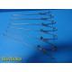 6x Olympus 5mmx300mm Laparoscopic Grasping Forceps w/ Ratcheting Handle ~ 39640