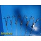 6x Olympus 5mmx300mm Laparoscopic Grasping Forceps w/ Ratcheting Handle ~ 39640
