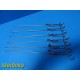 6x Olympus 5mmx300mm Laparoscopic Grasping Forceps w/ Ratcheting Handle ~ 39640