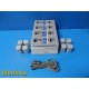 Stryker 8-Station Battery Charger Ref 0408-655-000 W/ 8 Packs | TESTED ~ 39792