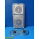 Aesculap JK444 SterilContainer 8in Deep W/ JK489 Lid JK100 Retainers ~ 39326