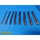 16x Codman Symmetry Hegar Uterine Dilators 3-18mm P/N 25-5526 to 25-5533 ~ 39308
