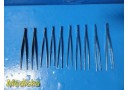 10x Codman V Mueller Weck Tissue Thumb Forceps 1x2 | 2x3 Teeth | 5.5-6.25 ~39314