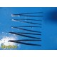 10x Codman V Mueller Weck Tissue Thumb Forceps 1x2 | 2x3 Teeth | 5.5-6.25 ~39314