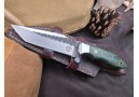 OJI&trade; Premium Series Knife &ndash; AUS‑10 Blade, Micarta Grip, Leather Sheath ~ 39812A