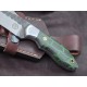 OJI™ Premium Series Knife – AUS‑10 Blade, Micarta Grip, Leather Sheath ~ 39812A