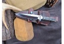 OJI&trade; Premium AUS‑10 Steel Knife &ndash; Micarta Handle, Drop Point, Sheath ~ 39811C