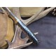 OJI Premium AUS‑10 Knife – Brown Pine Cone Handle, Drop Point W/ Sheath ~ 39813B