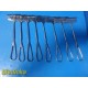 8x Volkmann Rake Retractors – Codman 50-4223 | 10/11 Sharp Prongs | 9" ~ 40510