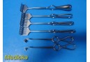 6x Volkmann Rake Retractor Lot &ndash; 3, 4 & 6-Prong Curved &ndash; STILLE & German ~ 40527