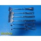 6x Volkmann Rake Retractor Lot – 3, 4 & 6-Prong Curved – STILLE & German ~ 40527