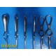 6x Volkmann Rake Retractor Lot – 3, 4 & 6-Prong Curved – STILLE & German ~ 40527