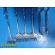 6x Volkmann Rake Retractor Lot – 3, 4 & 6-Prong Curved – STILLE & German ~ 40527