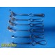 6x Volkmann Rake Retractor Lot – 3, 4 & 6-Prong Curved – STILLE & German ~ 40527
