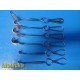 6x Volkmann Rake Retractor Lot – 3, 4 & 6-Prong Curved – STILLE & German ~ 40527