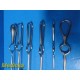 6x Volkmann Rake Retractor Lot – 3, 4 & 6-Prong Curved – STILLE & German ~ 40527