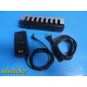 Vocera 8-Bay Battery Charger Dock W/ OEM 5V AC Power Adapter No Batteries ~40554