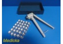 20mm Manual Vial Crimper Hand Sealing Tool w/ 30 Aluminum Caps & Case ~ 40592
