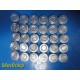 20mm Manual Vial Crimper Hand Sealing Tool w/ 30 Aluminum Caps & Case ~ 40592
