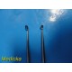 2X Richards 28-2220 & 28-2221 Brun Bone Curettes, Angled Tip, Size 2, 3 ~ 21382