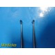 2X Richards 28-2220 & 28-2221 Brun Bone Curettes, Angled Tip, Size 2, 3 ~ 21382