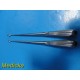 2X Richards 28-2220 & 28-2221 Brun Bone Curettes, Angled Tip, Size 2, 3 ~ 21382