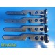 Lot of 4 Stryker 1440-1400 ACCOLADE Straight Rasp Handles Hip Surgical ~ 40810