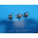 3 x Pilling Weck 04 Way Stopcock, Stainless Steel, Reusable, Non-Sterile ~15089