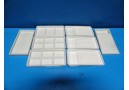 8 x American Cabinet Co. Milk Glass Instrument Trays 11, 12, 16, 17, 20 ~15092