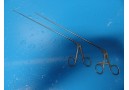 Karl Storz 594AA KLEINSASSER LARYNGEAL SCISSORS & 28130U Grasping Forceps ~14891