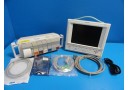 2003 PHILIPS V24E PATIENT MONITOR (NBP ECG SpO2 T / CO Print) W/ NEW LEADS~14531