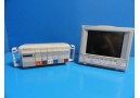 AGILENT V24C PATIENT CARE MONITOR W/ NBP HOSE SpO2 SENSOR & ECG LEADS~14546