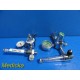 2X Western Ohmeda Medical CGA-870 Oxygen Regulators W/ Flowmeters ~ 18258