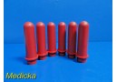 Drucker Diagnostics Red Tube Holders, 100 mm, P/N 7713031 ~ Lot of Six ~ 18572