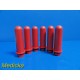 Drucker Diagnostics Red Tube Holders, 100 mm, P/N 7713031 ~ Lot of Six ~ 18572